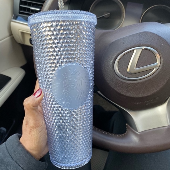 Starbucks Accessories - Platinum Iridescent Bling Starbucks Tumbler Cup